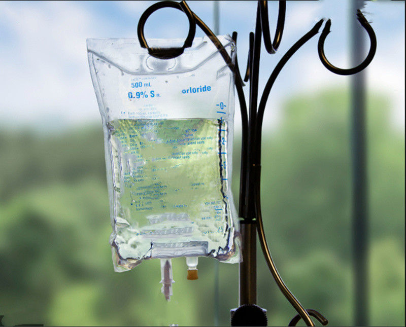 กระเป๋าฉีดน้ํายาพยาบาล PVC ครั้งเดียว 100ml 250ml 1000ml 2000ml Dehp ฟรี IV กระเป๋า IV กระเป๋าละลายของเหลว
