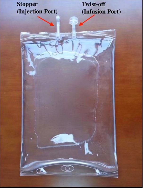 2000ml 3000ml 5000ml Butterfly Double Port Twist Off Transfusion กระเป๋าฉีด PVC ครั้งเดียวสําหรับการรักษาสัตว์