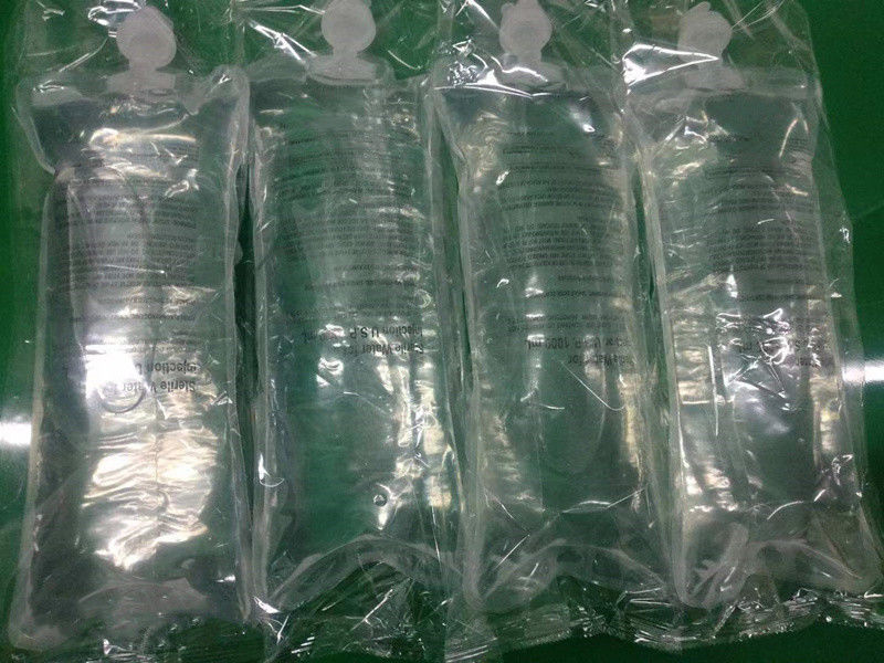 500 ml 1000 ml ซาเดียม คลอริด ซาลีนธรรมดา ถุงฉีดในหลอดเลือดดํา Single Port ไม่ PVC IV ถุงน้ําเหลว