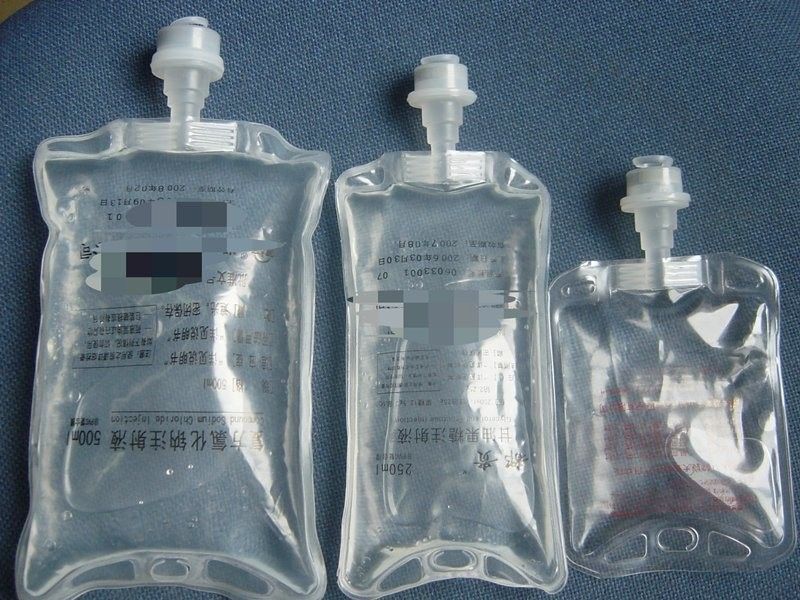 100 ml 250 ml 500 ml กระเป๋าสะสมน้ําเกลือ PVC กระเป๋าสะสมน้ํายา