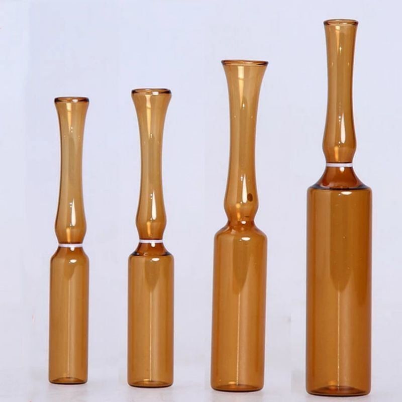 2 ml 5 ml 10 ml เงินเปล่า USP กล่องแก้ว borosilicate สภาพโปร่งและสีทองแดงสําหรับยาฉีดเพนซิลิน