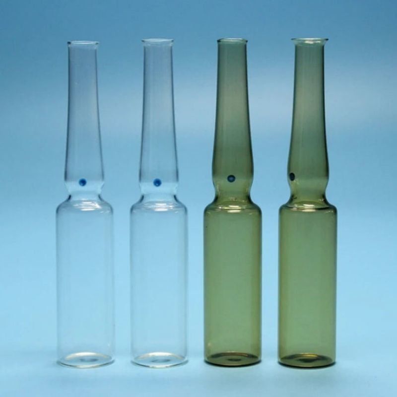 2 ml 5 ml 10 ml เงินเปล่า USP กล่องแก้ว borosilicate สภาพโปร่งและสีทองแดงสําหรับยาฉีดเพนซิลิน
