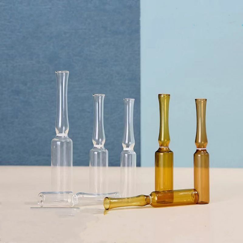 1ml 2ml 5ml ISO Standard Chinese Standard Amber Transparent USP แอมพูลแก้วชนิด I สําหรับการฉีดยา