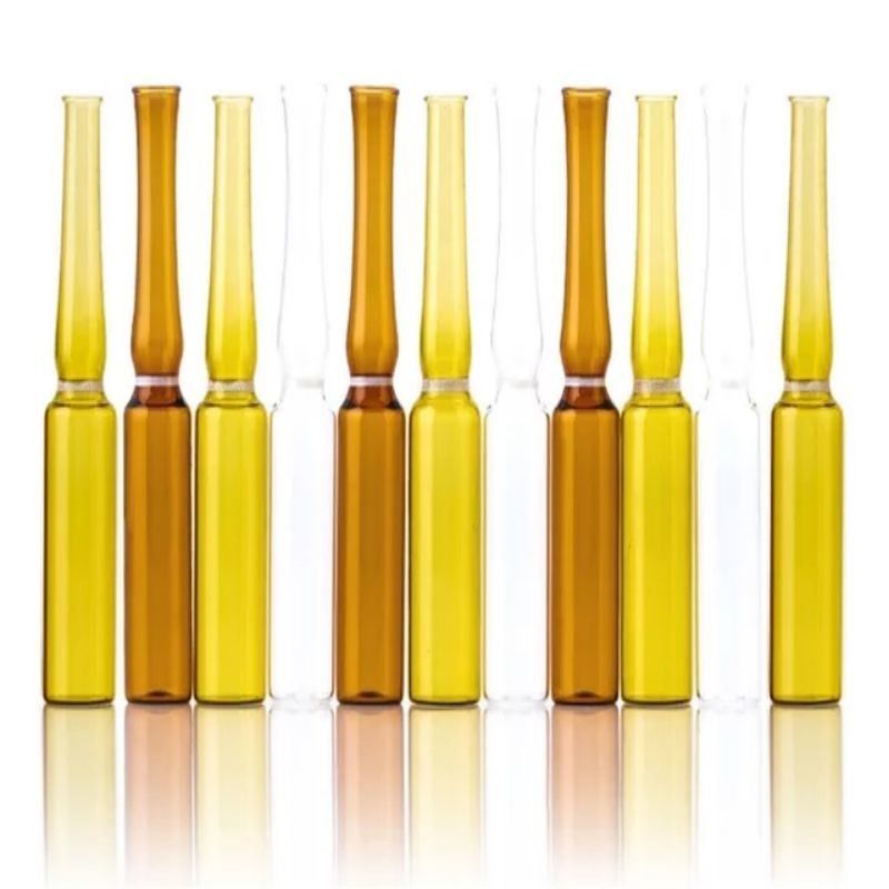 5ml 10ml 20ml แอมบาร์โปร่ง ท่อกระจก Ampoule ด้วยสีวงแหวน Break กล่องกระจก Borosilicate กลางทางการแพทย์