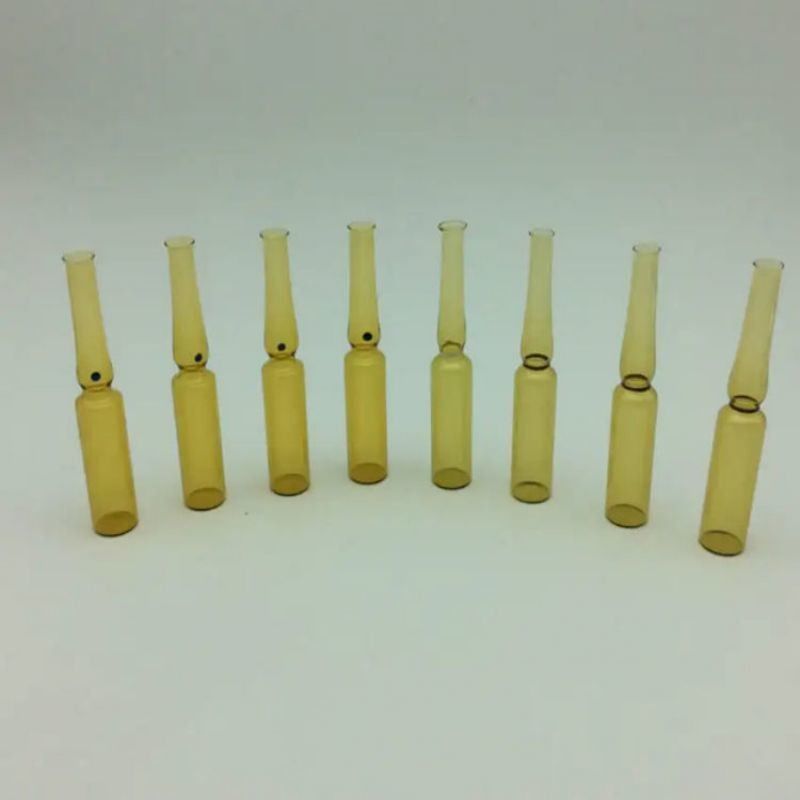 5ml 10ml 20ml แอมบาร์โปร่ง ท่อกระจก Ampoule ด้วยสีวงแหวน Break กล่องกระจก Borosilicate กลางทางการแพทย์