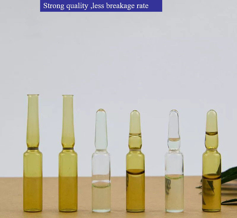 1 ml 2 ml 5 ml 10 ml YBB USP แอมพูลแก้วโบโรซิลิแคตว่างสําหรับการฉีด แอมพูลแก้วแอมเบอร์โปร่งใสสําหรับ Pharmac