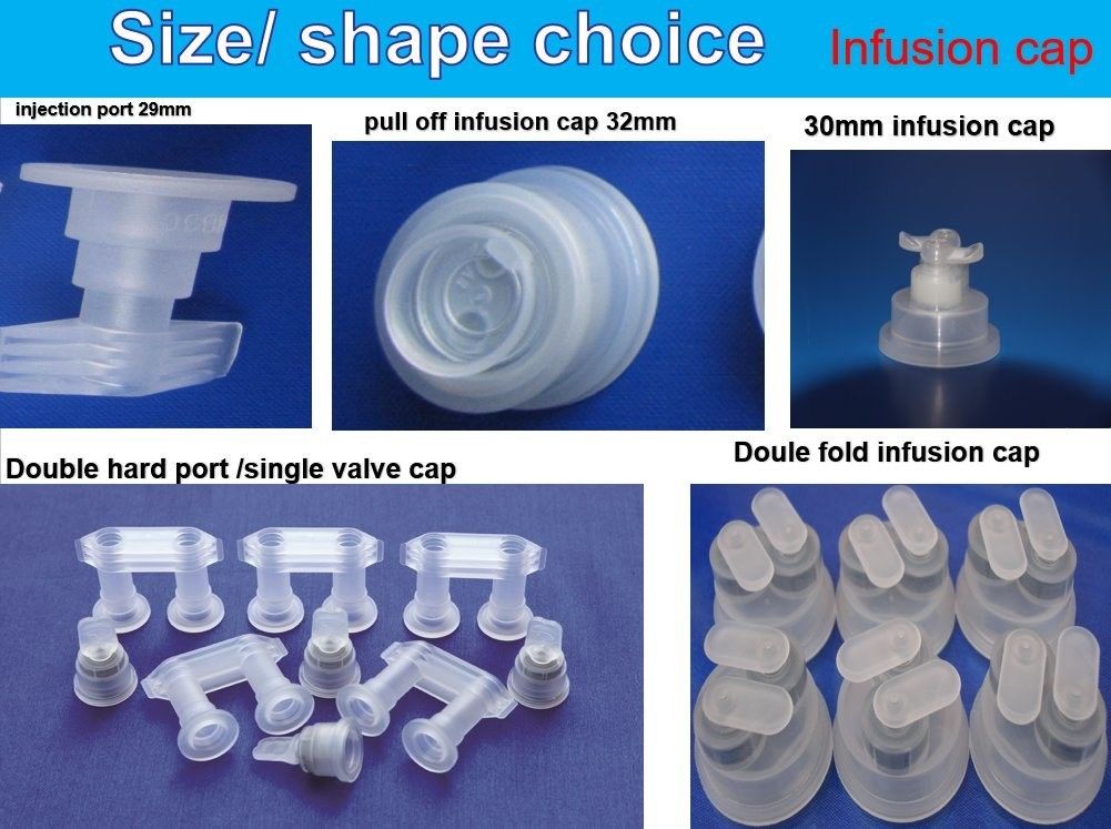 29 มม 30 มม PP Cap ถอนออกสําหรับถุง Infusion IV ไม่ PVC Film Euro Cap สําหรับถัง infusion พลาสติก