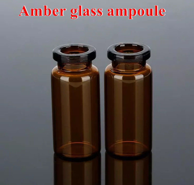ขนาด 5 ml 7 ml 20 ml Borosilicate Glass Vial สเตอริล ชัดเจน 10 Ml Vials With Caps