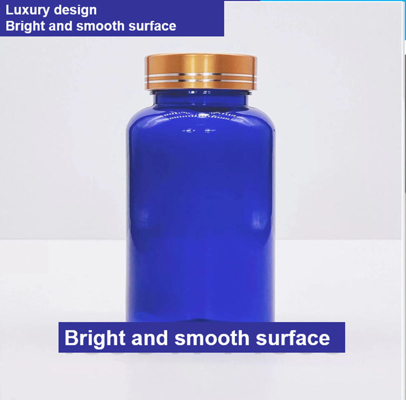 พลาสติก อาหารเสริมวิตามิน กระป๋อง PET แคปซูล แท็บเล็ต กระป๋องยา สีฟ้า 100 ml 120 ml กระป๋องพลาสติก กระป๋องยา
