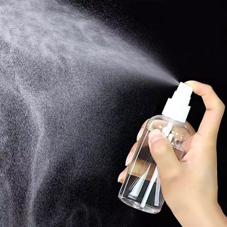 50ml 60ml 100ml PET พลาสติกสเปรย์หมอกละเอียด น้ําหอมล้างน้ํายาแอลกอฮอล์ค กระป๋องพลาสติกเครื่องสําอางพกพาที่มีเครื่องฉีด