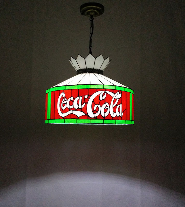 12 นิ้ว Retro Modern Ceiling Light Hanging Decorative Light Indoor Light ร้านอาหารคาเฟ่ ห้องอาหาร กระจกสี