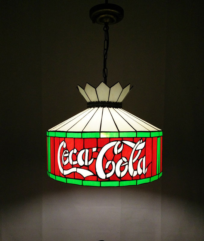 12 นิ้ว Retro Modern Ceiling Light Hanging Decorative Light Indoor Light ร้านอาหารคาเฟ่ ห้องอาหาร กระจกสี